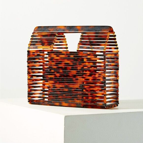 Anthropologie caged lucite basket bag NWT - Picture 2 of 8